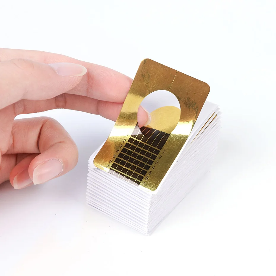 100 шт. форма для французского маникюра накладки наращивания акрилового УФ геля