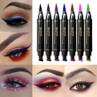 Новинка двухсторонний штамп для подводки глаз 2 в 1 жидкая подводка для глаз карандаш для макияжа штампы Печать Карандаш для подводки глаз водостойкий Быстросохнущий карандаш