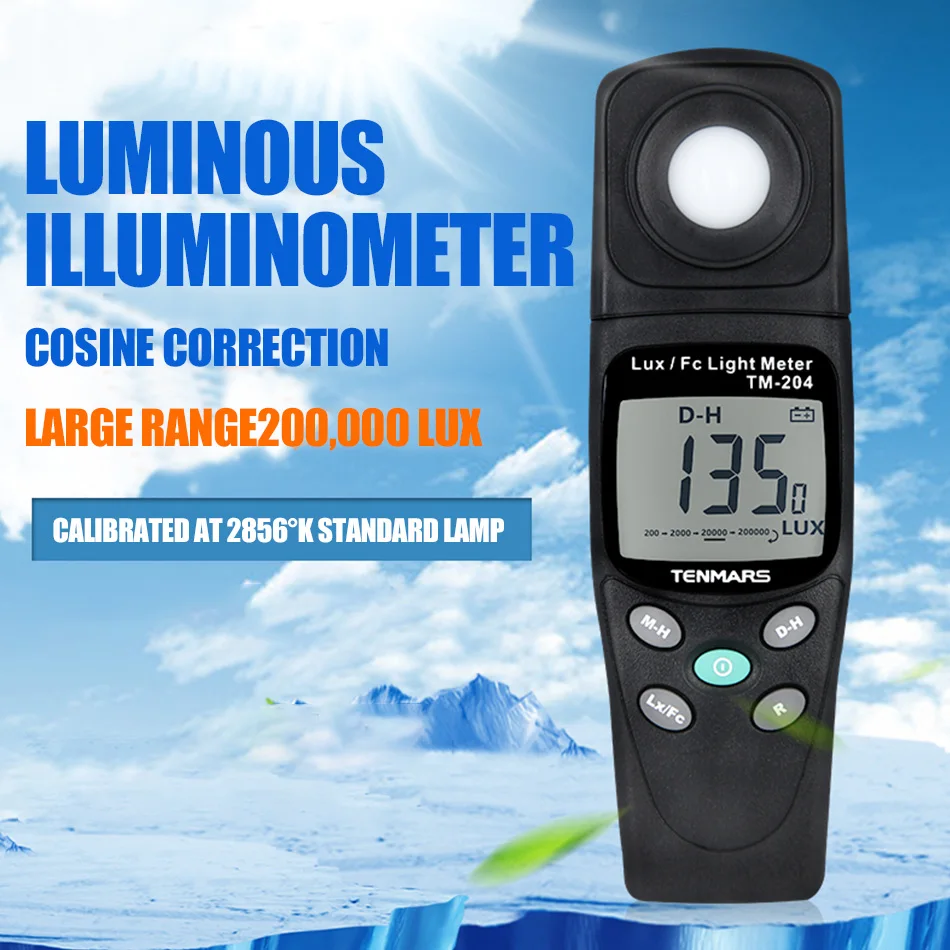 Цифровой светильник ветительный прибор TM 204 Lux LCD с максимальным считыванием