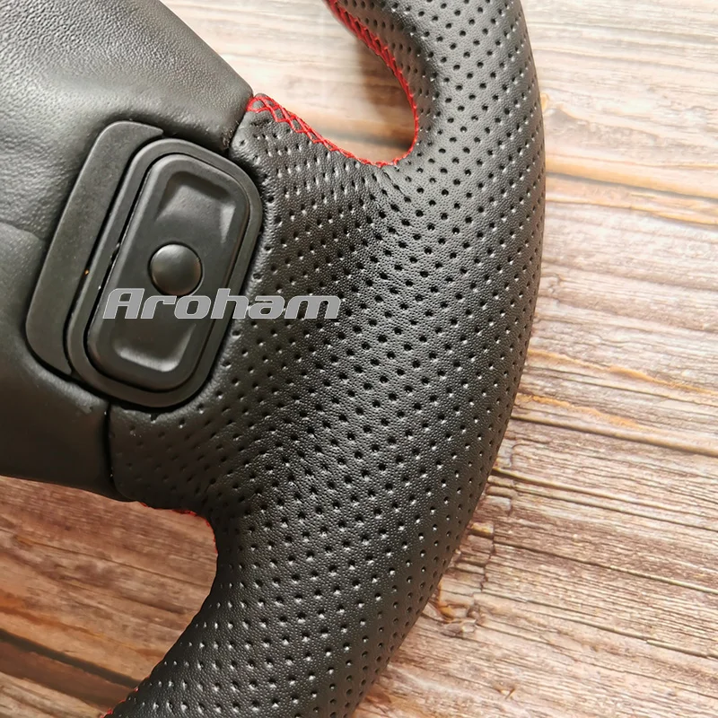 Высококачественное крутое рулевое колесо из углеродного волокна и замши для