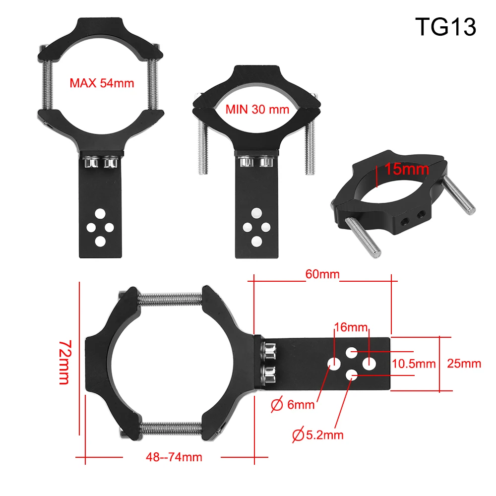 

YOSOLO TG11/TG13 Universal Mount Adjustable Clamp Motorcycle Headlight Bracket Motorcycle Accessories Spotlight Holder