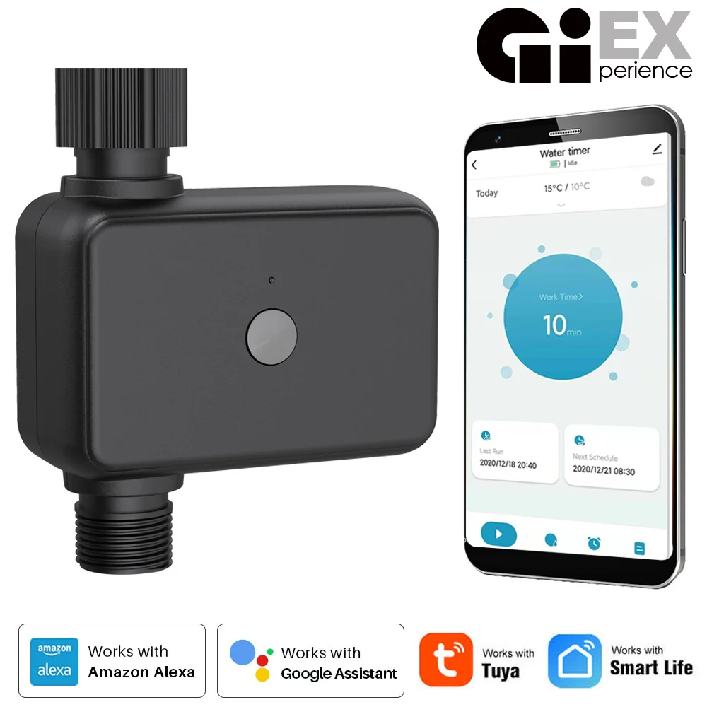 

WIFI Watering Timer IP55 Automatic Drip Irrigation Garden Water Controller Valve Google Assistant Smart Home,Alexa Bluetooth