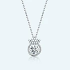 Женское ожерелье из серебра 925 пробы, с короной принцессы