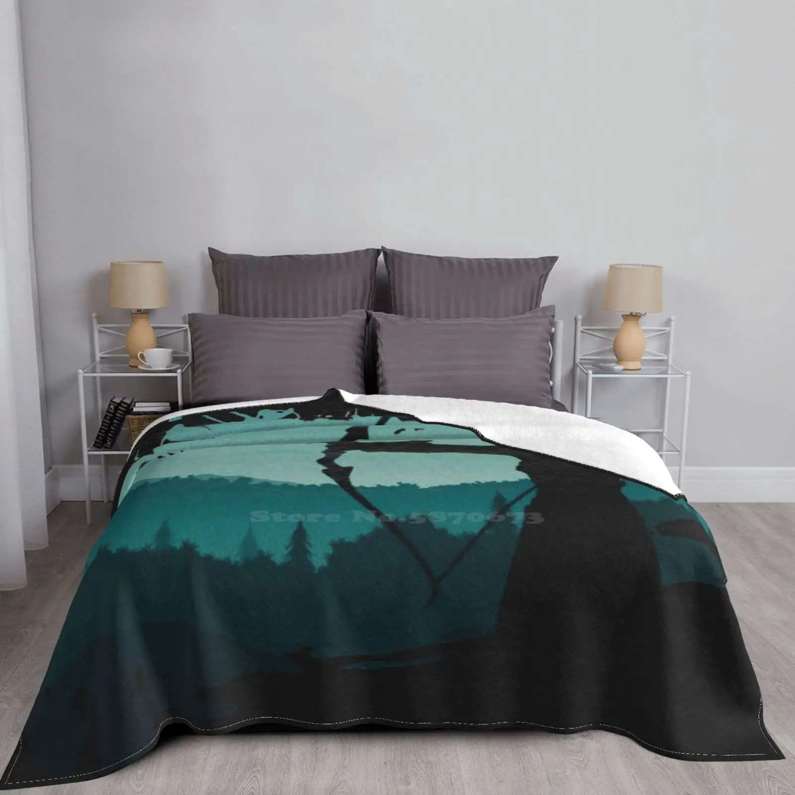 Женское одеяло с бантом и воздушным кондиционированием мягкое принтом лука