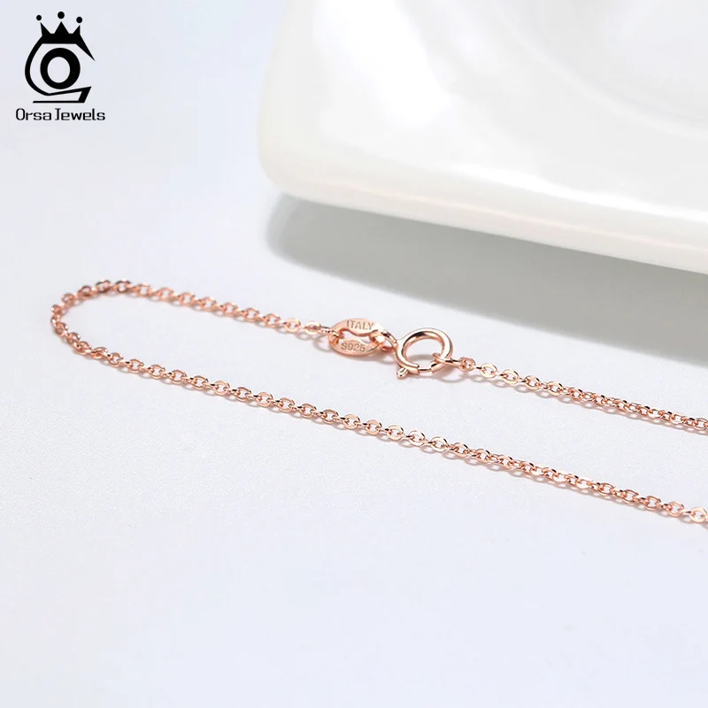 Ожерелье ORSA JEWELS в итальянском стиле серебряная цепочка на шею цвет розового