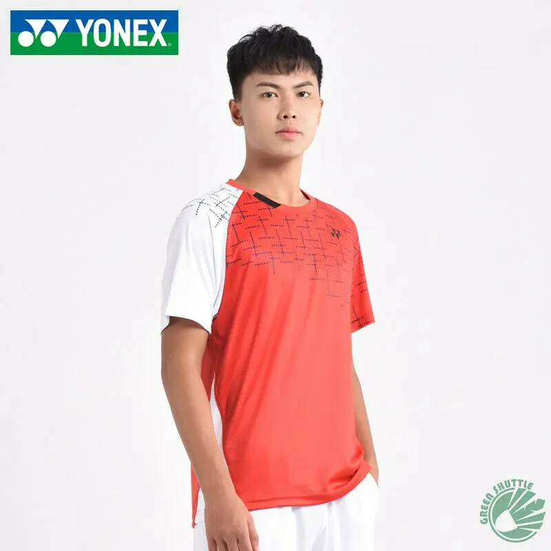 Новинка 2020 мужская и женская рубашка Yonex из быстросохнущей ткани шорты