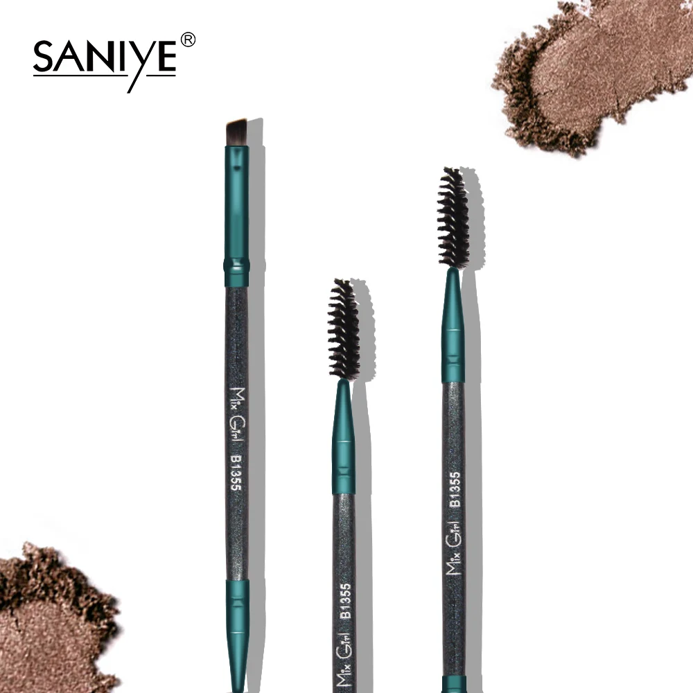 Кисть для бровей красота макияж деревянная ручка кисть гребень двухсторонние