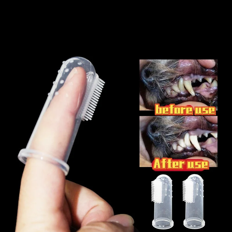 

Super Soft Pet Finger Toothbrush Teddy Dog Brush Bad Breath Tartar Teeth Tool Dog Cat Cleaning Pet Supplies 2022
