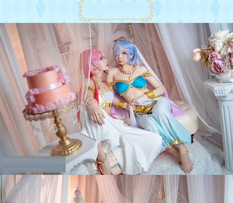 Re: жизнь в другом мире от zero Rem Ram Косплей Костюм Aladdin платье унииз костюмы на Хэллоуин аниме одежда outfitCOS