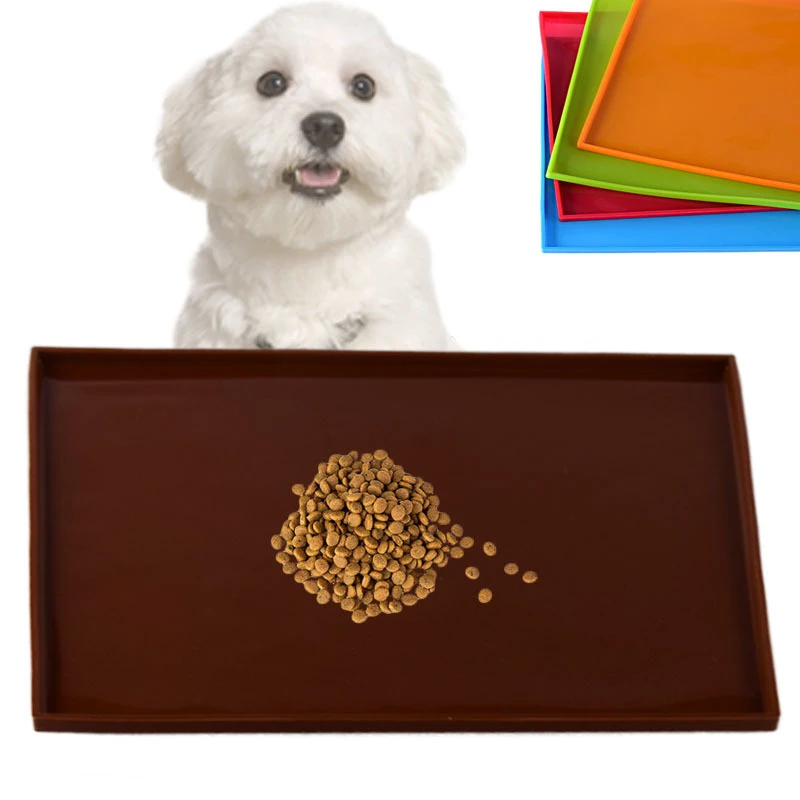 

Aapet 1pc Pet Feeding Mat Waterproof Pet Food Mat Non-slip Dog Bowl Tray Silicone Food Placement For Pets Dog Puppy Cat Kitten