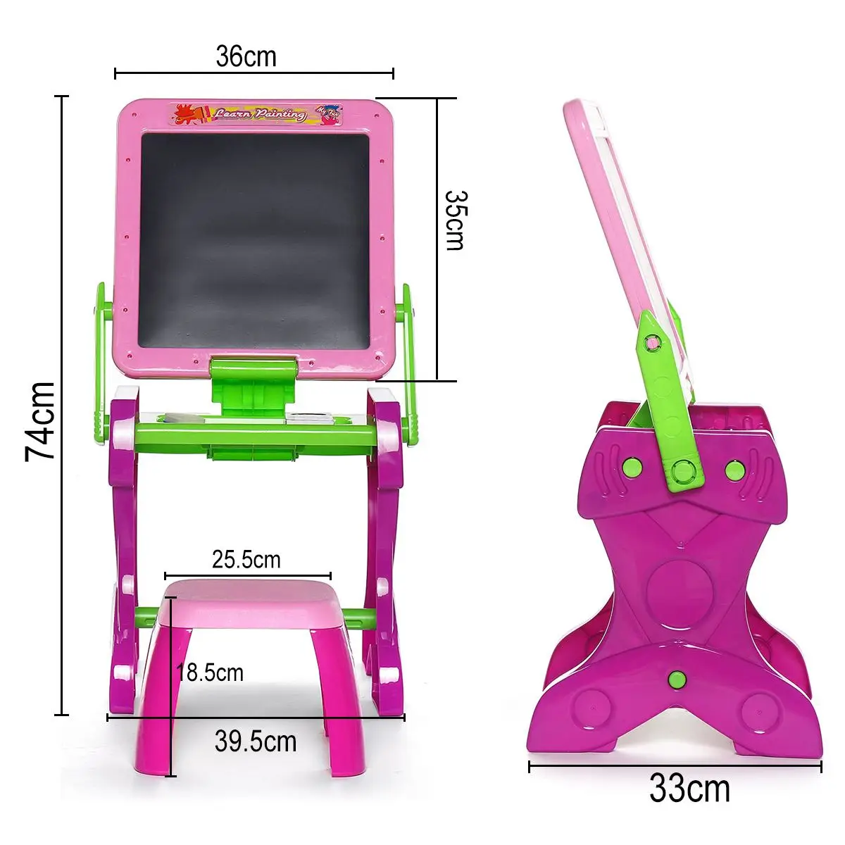 

Folding Double Sided Drawing Board Magnetic Painting Desk Mini Chair Educational Toys for Children Table Draw Pen Kids Game