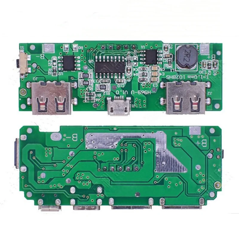 LED Dual USB 5V 2.4A Micro/Type-C Mobile Power Bank 18650 Charging Module Lithium Battery Charger Board Circuit Protection | Электроника