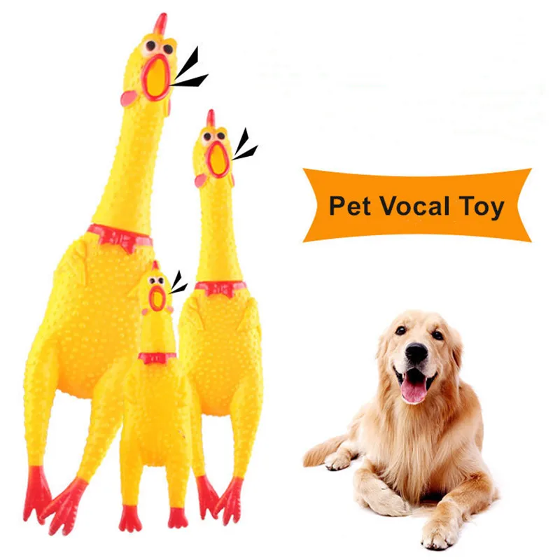 Горячее надувательство кричащий цыпленок питомцы игрушечные собаки выжать