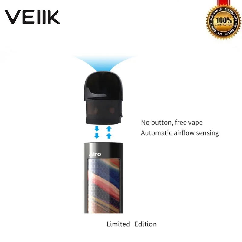 Оригинальный VEIIK Airo Pod Ограниченная серия 360 мА/ч встроенный Батарея с 2 мл Vape и 1.2ohm