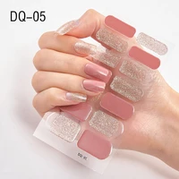 14 tipssheet nail art decorations solid color stickers manicure nail sticker self adhesive diy decals tips nail art stickers