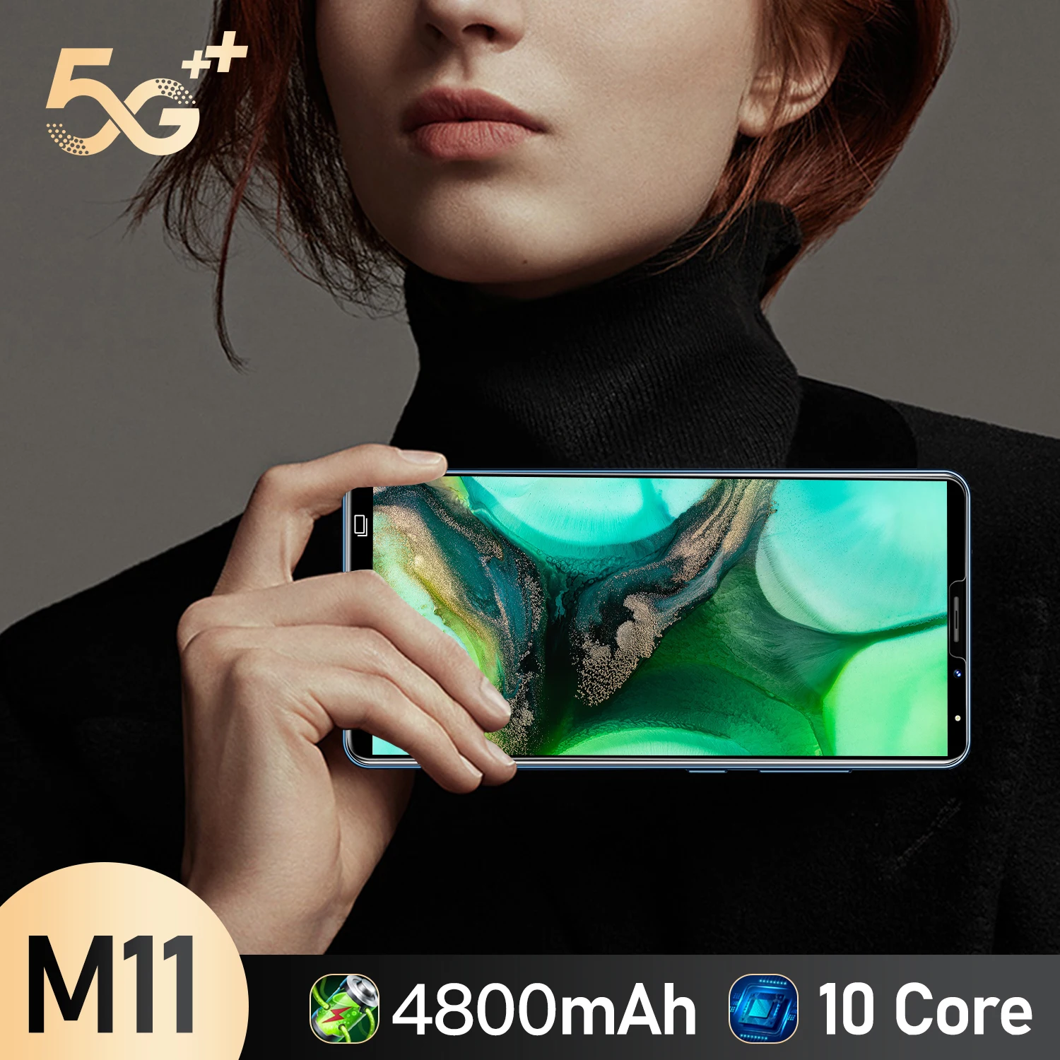 

New Arrival M11 5.5 Inch 8+128GB 16MP+32MP Smartphone 5G 4800MAH 2320*1280 MT6889 10 Core Android 10 Dual SIM Face Finger ID