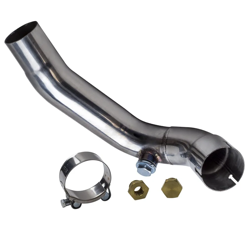 

Stainless Steel Exhaust Mid Eliminator Pipe Link Decat Downpipe With Clamp for Honda CBR600RR 2007-2017 CBR 600 RR