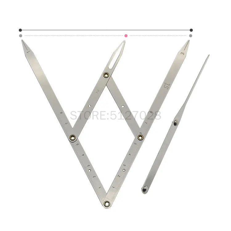 Золотистая линейка из нержавеющей стали штангенциркуль микроблейдинг бровей