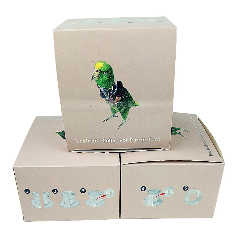 Акриловый ошейник-труба с птицей для тяжелого попугая перьев подтяжки шейный
