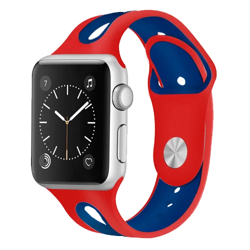 red blue Спортивный ремешок для apple watch pulseira apple watch 4, 3, 5, ремешок 44 мм, 40 мм, iwatch band 42 мм, 38 мм, браслет correa, ремешок для часов - Цвет ремешка: red blue