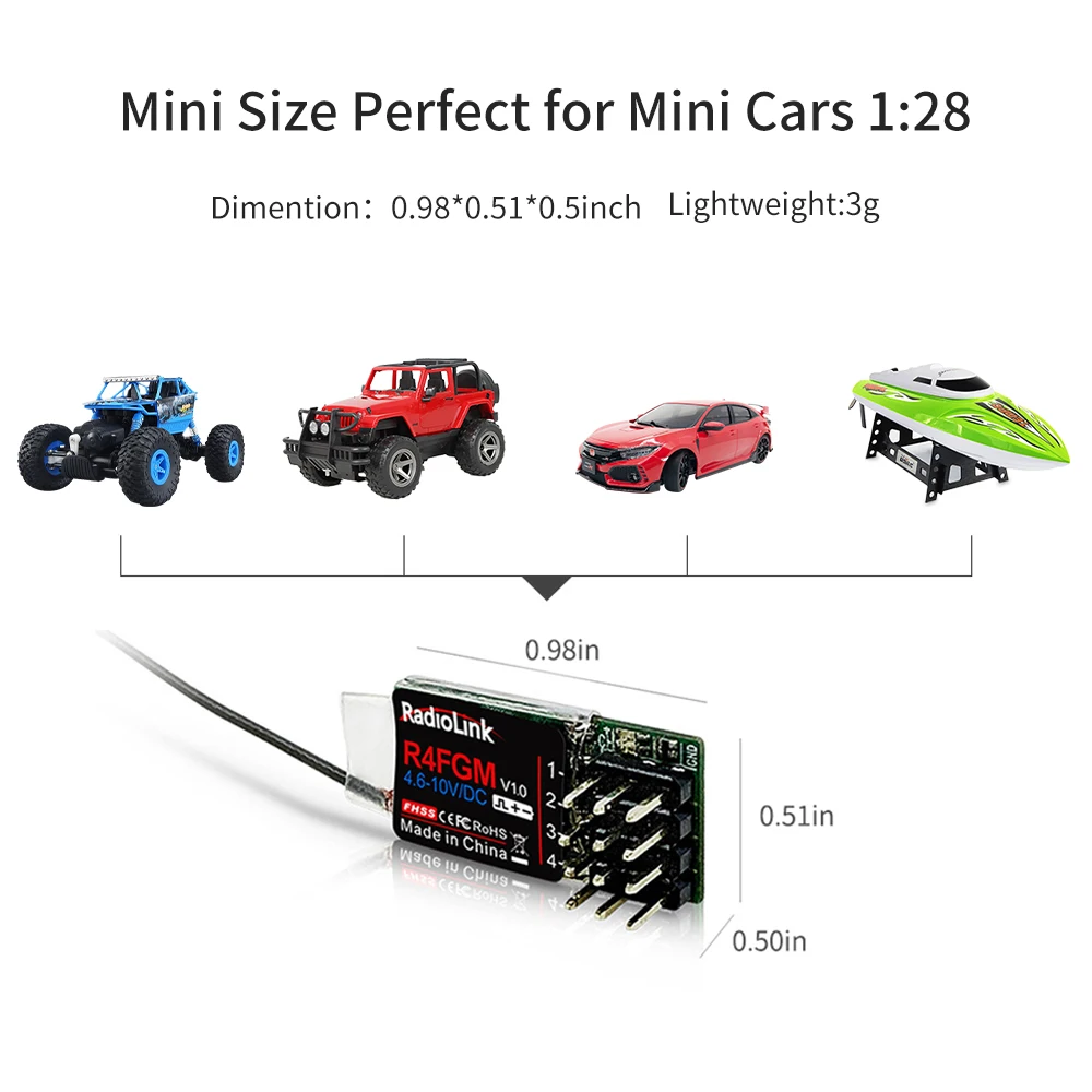 radiolink r4fgm 4 канала мини приемник с ги