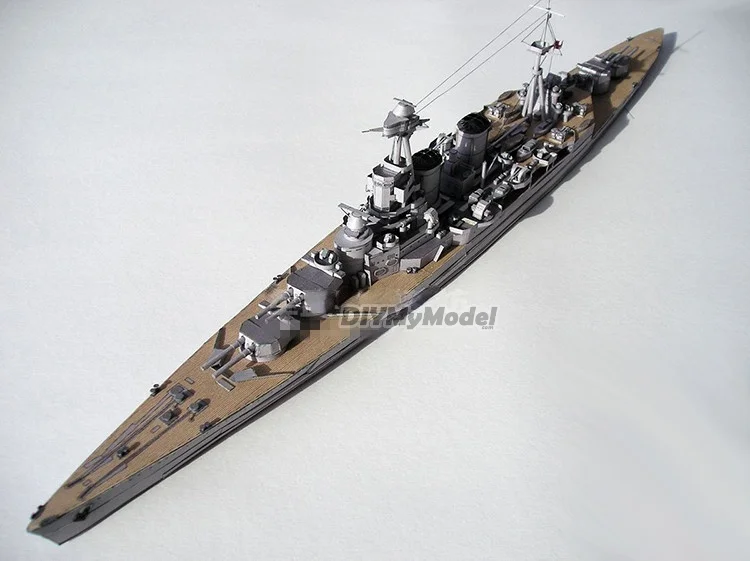 DIYMyModeI-rompecabezas de juguete hecho a mano, modelo de papel artesanal, HMS, a escala 1:400-3