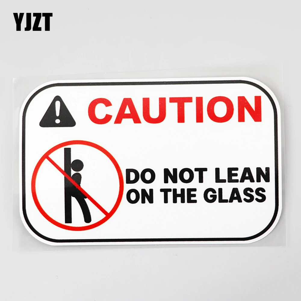 

YJZT 14,9 см × 9,4 см Предупреждение не опирайтесь на Стекло Наклейка ПВХ автомобиля Стикеры 12C-0582