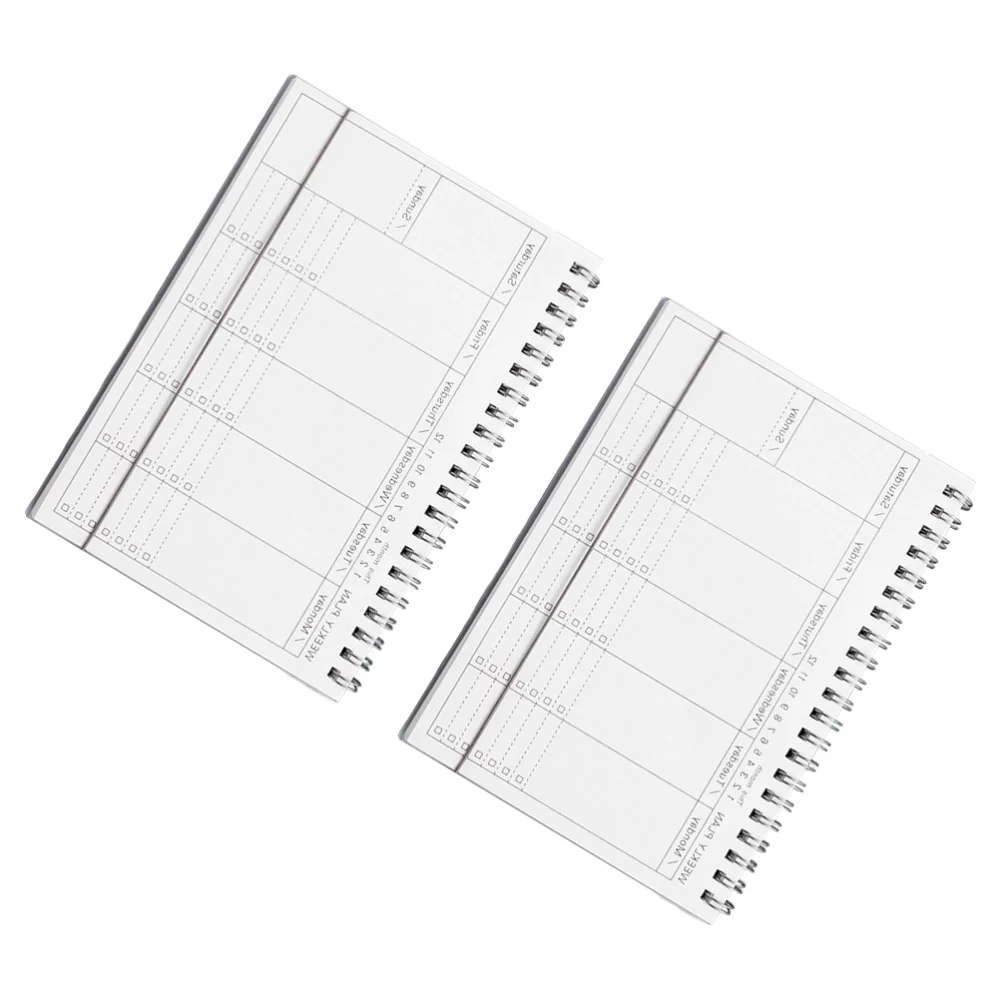 

2Pcs Monthly Planner Pad Notebook Creative Tear-Off Week Plan Sheets Fashion Calendar Pads for Home or Office