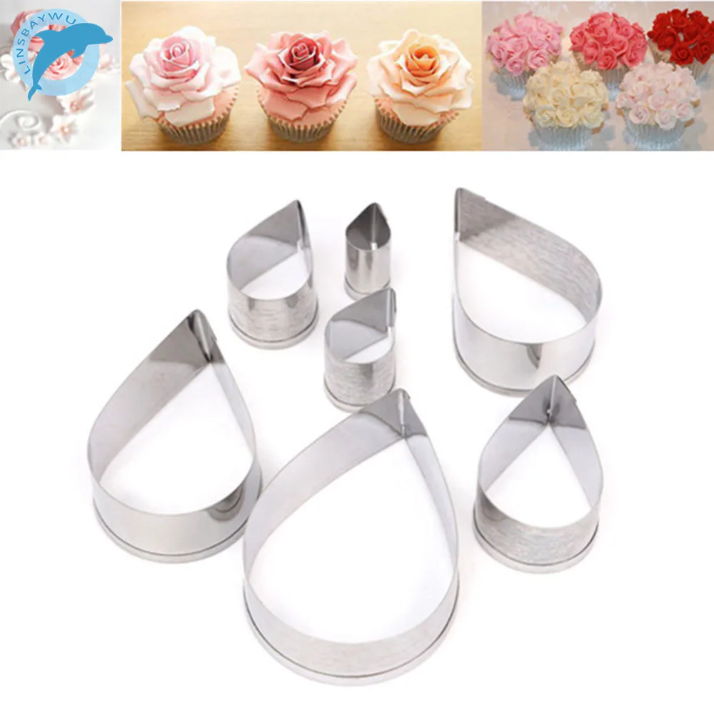 7 шт./компл. креативная форма для печенья из нержавеющей стали в форме капли