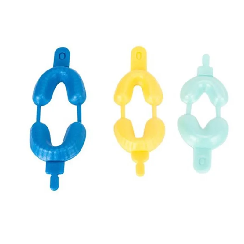 100 штук зубных одноразовых лотков для фторидных пены и оттисков разных размеров для удерживания зубов, оральной гигиены и стоматологических инструментов.