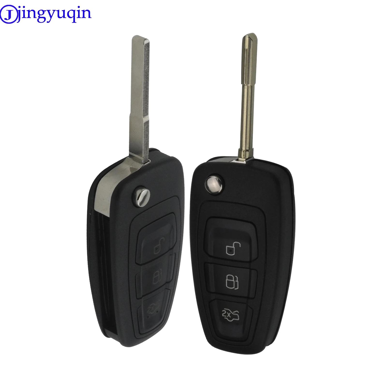 Складной флип ключ jingyuqin с 3 кнопками для Ford Focus Mk1 Mondeo Transit styling smart key cover Fob|Ключ от