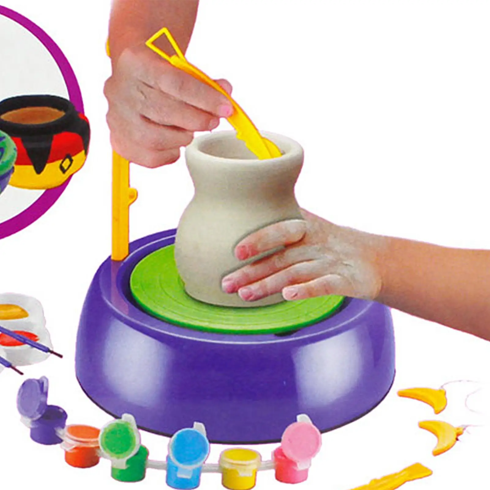 

Craft Toys DIY Non-toxic Multicolor Ceramic Pottery Machine for Kids