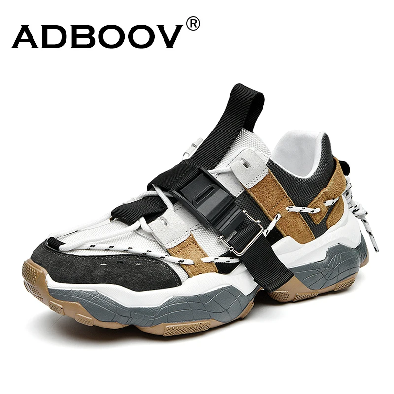 Мужские замшевые кроссовки ADBOOV модная дизайнерская обувь с пряжкой теннисные