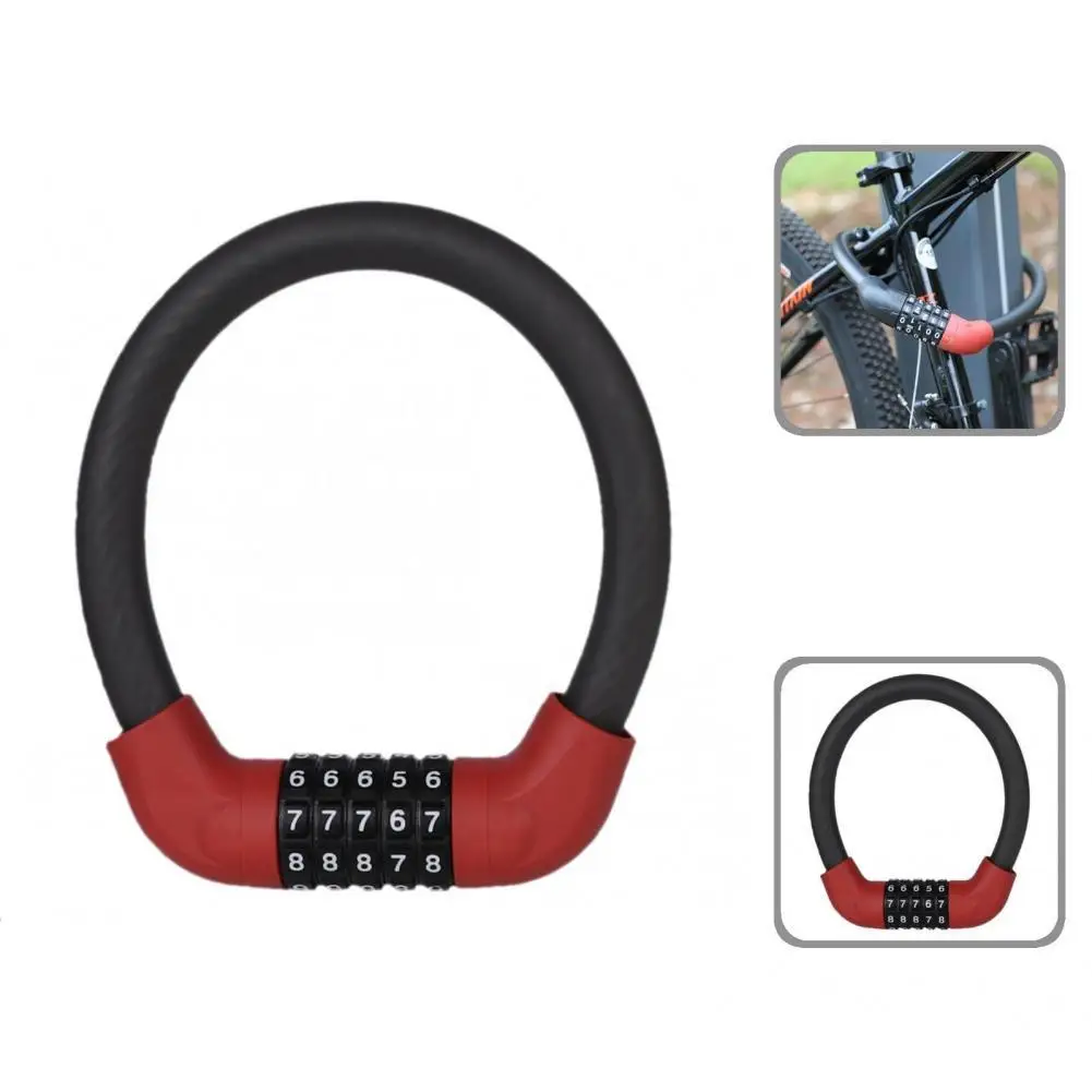 

Anti-saw Useful Combination Portable Bike Lock Zinc Alloy Security Bike Lock Keys-free for Motorcycle