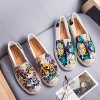 chinese style casual shoes men flat shoes summer fishmen espadrilles men ethnic shoes man loafers slip on fashion cloth shoe