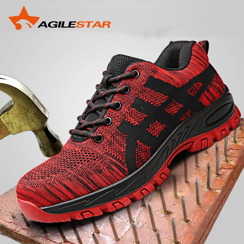 Рабочие ботинки мужские со стальным носком непрокалываемые дышащие