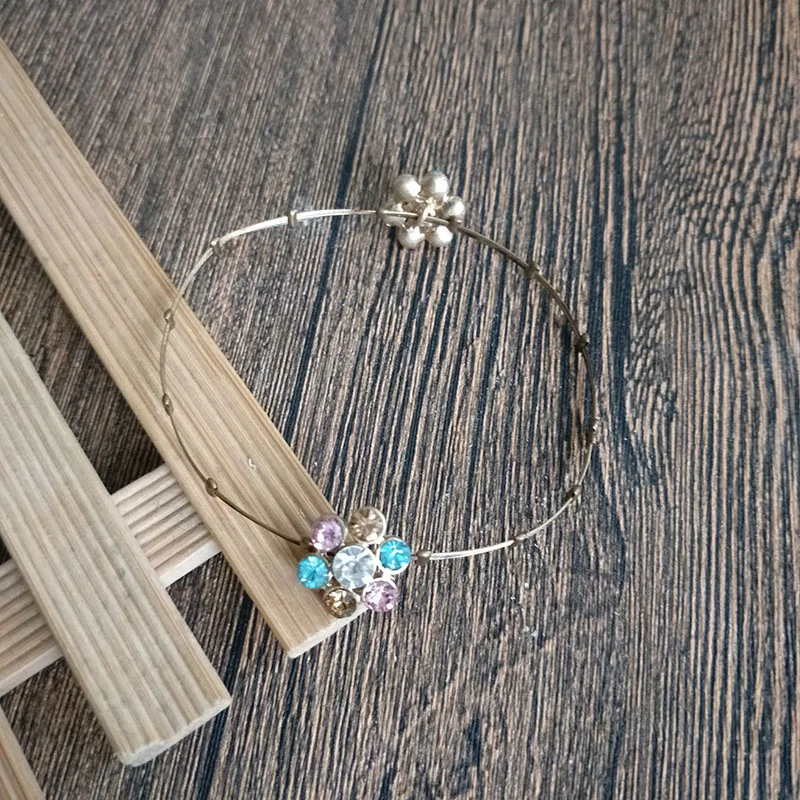 2019 Fashion Bracelets Jewelry New Two Colorful Round Rhinestone Bracelet For Women Gift Bangles Drop Shipping | Украшения и