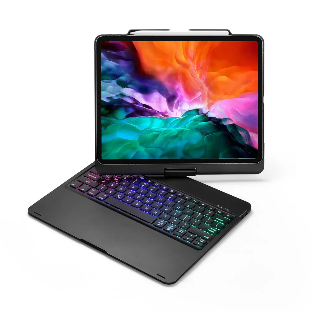 Тонкий смарт чехол с 7 цветной светодиодной подсветкой беспроводной Bluetooth