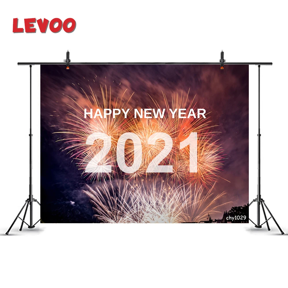 

LEVOO фотозонт фон праздничный Декор Новый год 2021 фейерверк фото фон для фотографирования фотобудки фотостудии реквизит виниловые обои