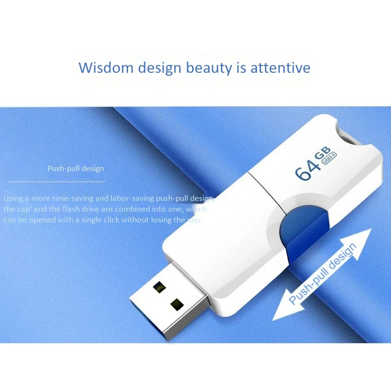 Выдвижной флеш-накопитель 64 ГБ нажимная крышка защита от USB 3 0 высокоскоростное