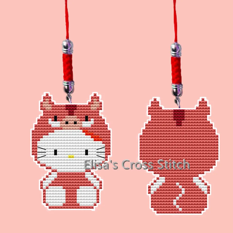 

210 Stich Kits Phone Key Bag Hanging Accessories Craft Needlework Packages Counted Cross-Stitching Kit Homefun Cross Stitch