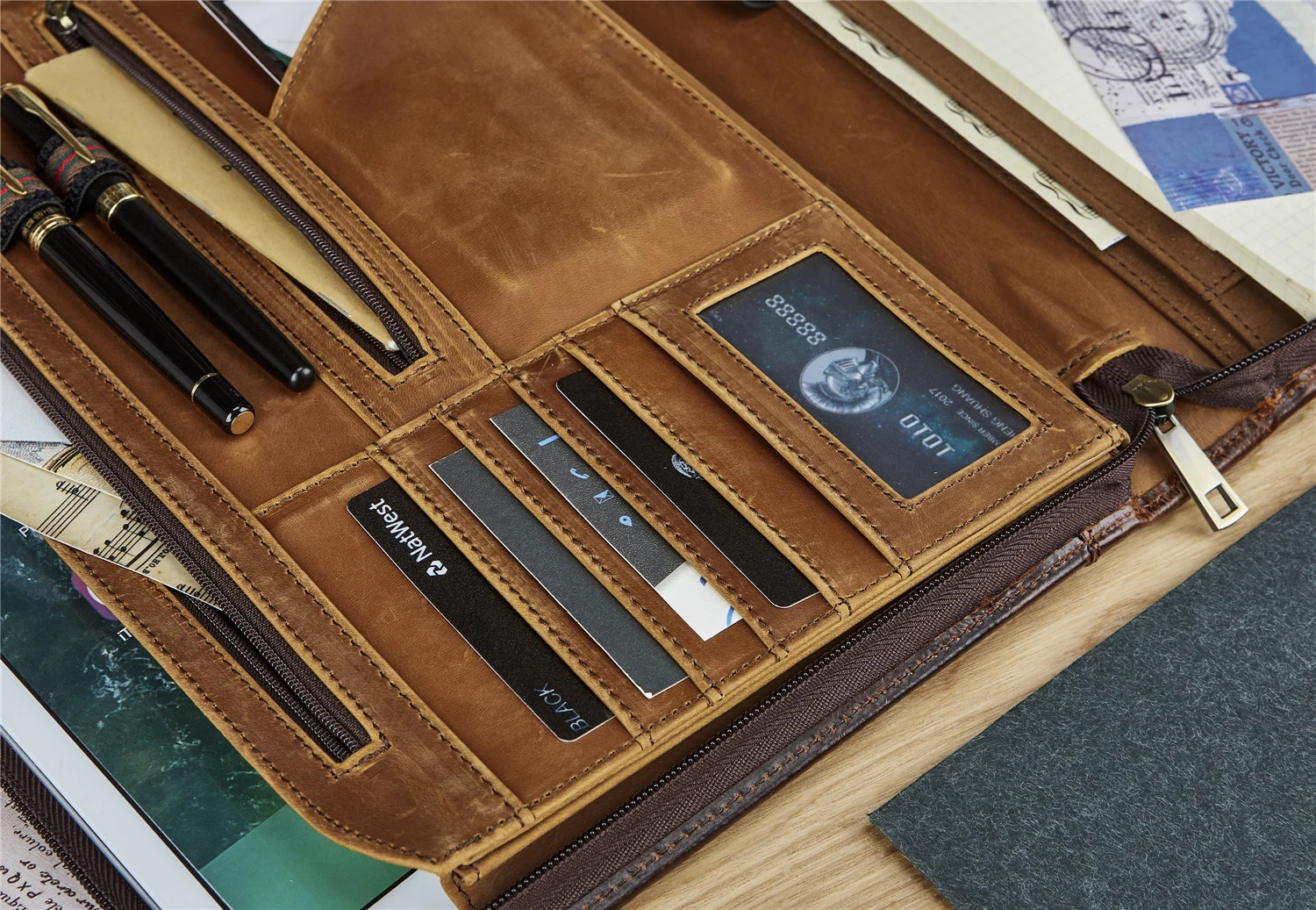 Ручной Работы Роскошный портфель из натуральной кожи A4 папка, бизнес Padfolio Альбом работ папка Organizer мужчины ts органайзер, подарок для женщин и мужчин