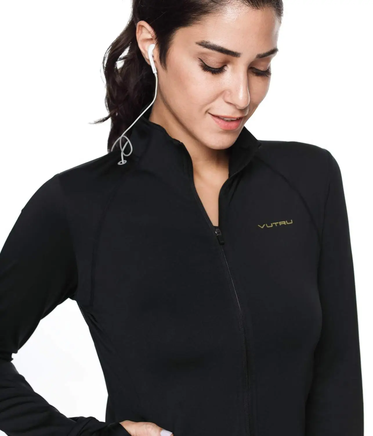 Black Yoga Coat Vutru 3 шт. спортивные костюмы с длинным рукавом для женщин, комплект для йоги, сетчатая Спортивная одежда для фитнеса, тренажерного зала, укороченный топ, бюстгальтер+ Бесшовные Леггинсы+ пальто - Цвет: Black Yoga Coat