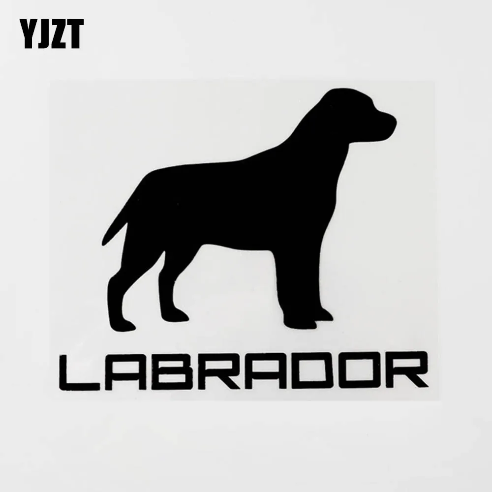 

YJZT 15 см × 12,2 см творческий Лабрадор виниловая наклейка с принтом собаки наклейки на автомобиль аксессуары черный/серебристый 8C-0478