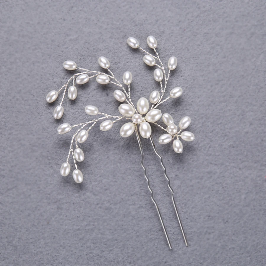 

3PCS/Set Wedding Bridal Comb and Hairpins Simulated-pearl Women Hair Accessories Party and Ceremony Fashion Hair Jewelry