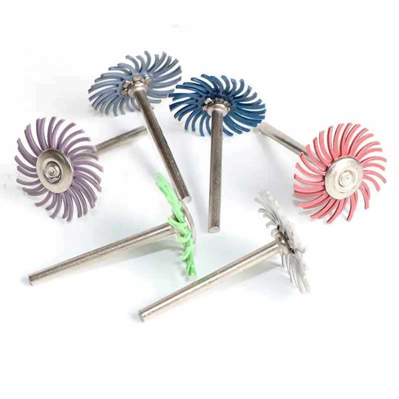 20pc/30pcs 1Inch Radial Bristle Disc Kit Abrasive Brush 1/8&quot 3mm Shank Detail Polishing Wheel for Rotary Tool Accessories |