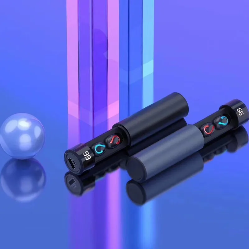 

New Wireless V5.0 Bluetooth Earphone HD Stereo Headphone Pull-out Sports Waterproof Headset with Dual Mic and Usb Charging