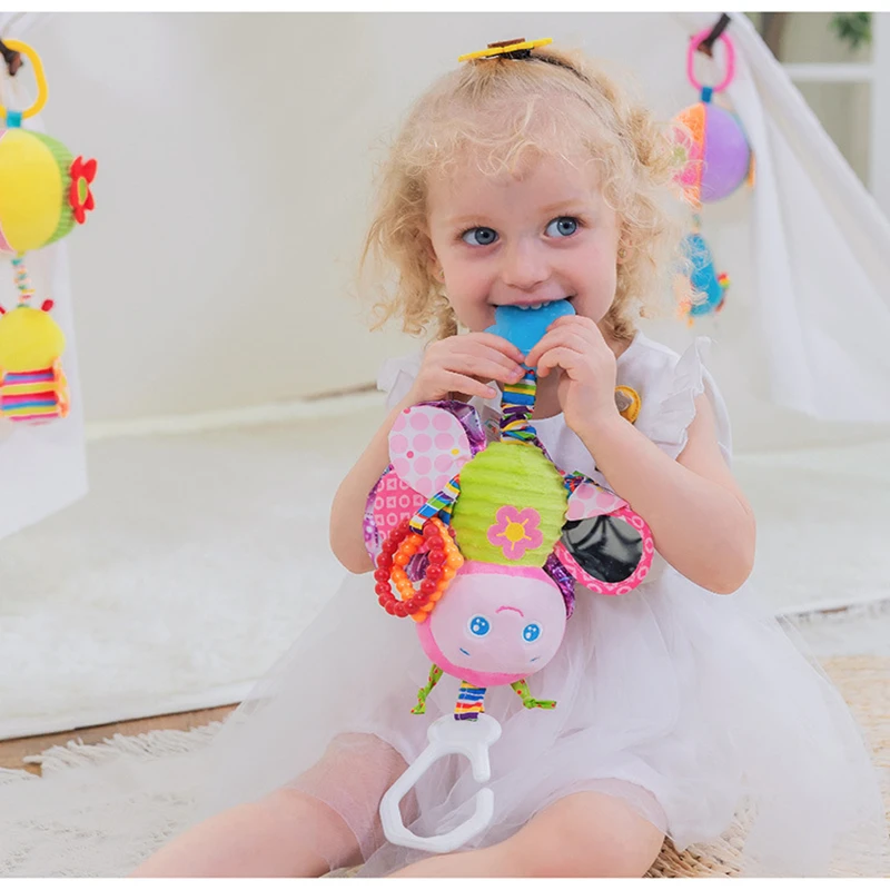 Educational Baby Toys 0-12 Months Stroller Bed Hanging Toy игрушки Cute Animal Doll Plush Rattle Bell Soft мягкие игрушки