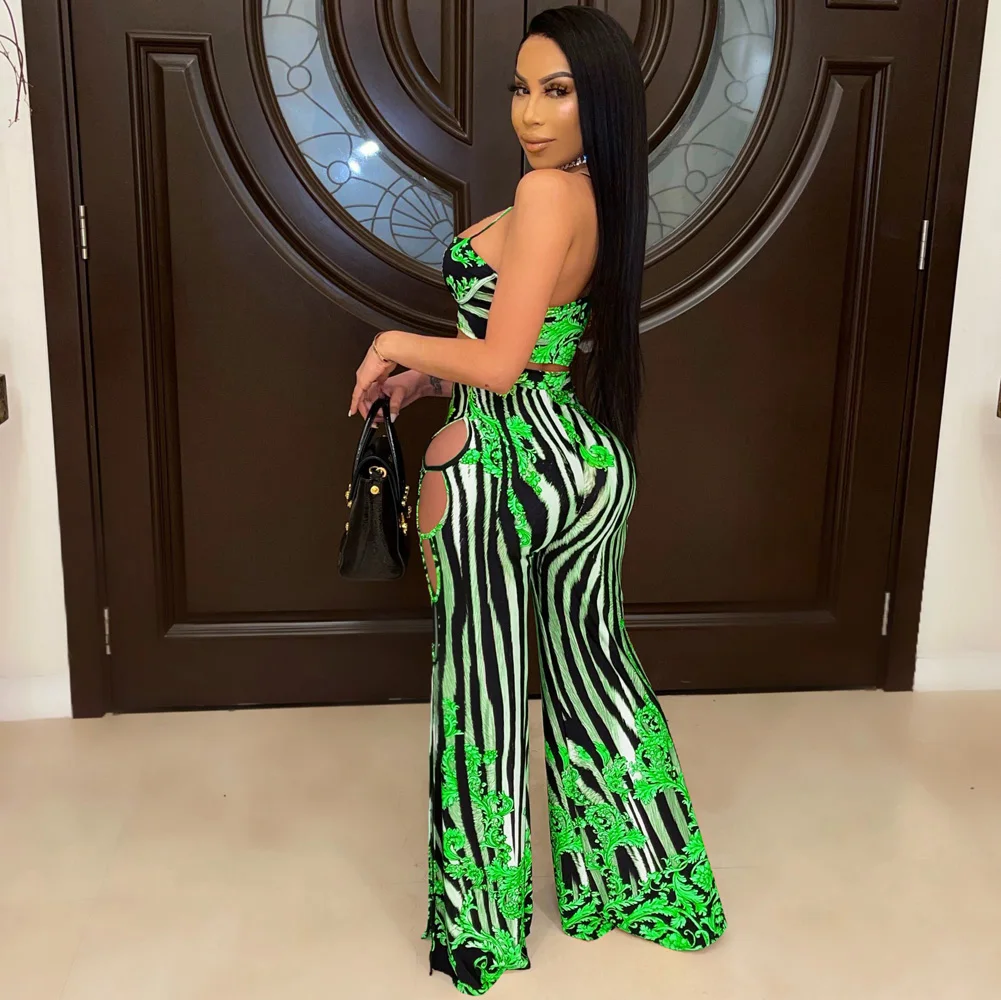 Женский летний комплект из двух предметов укороченный топ с цветочным принтом и