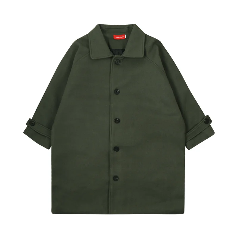 

Korean Lapel Woolen Jacket Men's Loose Short Coat 2022 Winter Thickening Tops Fashion Casual All-match Jacket For Men New Coat